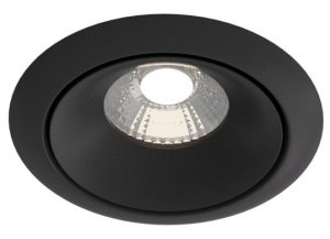 Lampa wpuszczana w sufit aluminium czarny okrągła Yin MAYTONI DL031-L12W4K-B