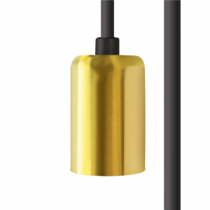 Czarne zawieszenie z oprawką E27 kolorze mosiądz o długości 3,5M systemu CAMELEON CABLE E27 3,5M BLACK/BRASS 8662 Nowodvorski Lighting 
