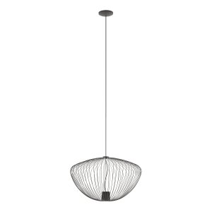 Nowoczesna Lampa Wisząca w Stylu Loft Szara PUMPKIN M UMBRA GRAY 11245 NOWOVORSKI