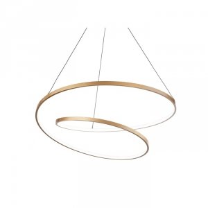 Lampa Wisząca Mosiądz Spiralna OZ SP D60 DALI 304564 IDEAL LUX