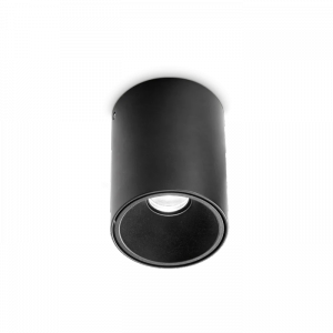 Czarna Lampa Sufitowa Downlight Tuba NITRO ROUND 205984 IDEAL LUX