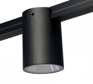 Czarna oprawa tuba LED do systemu szynowego magnetycznego Azzardo TRACK IP65 FERNA 16W 4000K BLACK AZ6958