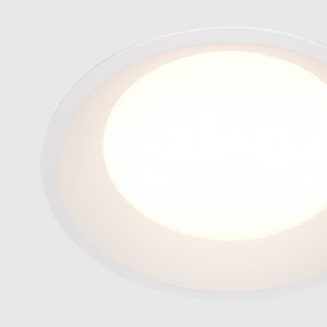 Lampa wbudowana wpuszczana w sufit LED okragła aluminiowa biała Okno MAYTONI DL055-18W4K-W