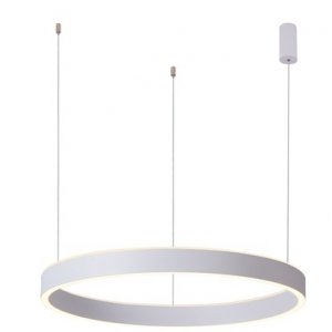 Nowoczesna Okrągła Lampa Wisząca Dwustronna LED Biała BRASCO UP DOWN PND-56215D-100RPP-WH-3KS4K-TRDIMM ITALUX