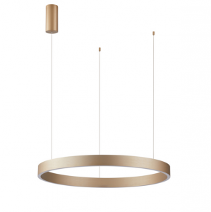 Złota Nowoczesna Okrągła Lampa Wisząca Dwustronna LED BRASCO UP DOWN PND-56215D-080RPP-GD-3KS4K-TRDIMM ITALUX