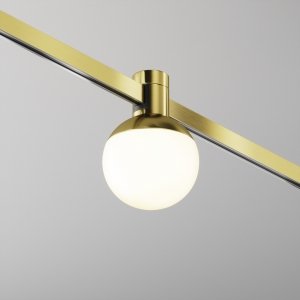 Ścieżka świetlna lampa szynowa kula aluminium mosiądz Luna MAYTONI TR149-1-5W2.7K-BS-DE