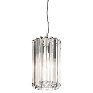 Mała lampa wisząca Crystal Skye 2 źródła światła glamour szklana tuba nowoczesna KL-CRYSTAL-SKYE-MP KICHLER