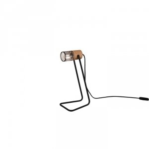Lampka Stołowa Minimalistyczna Czarno Brązowa Vintage TOSH 504300132 TRIO