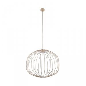 Beżowa lampa wisząca ażurowa druciana okrągła minimalistyczna loftowa uniwersalna klasyczna SPHERA M 11306 TK-LIGHTING