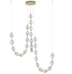 Kryształowa Lampa Wisząca Glamour LUCES EXCLUSIVAS CANA LE42697 Żyrandol Do Salonu w Stylu Art Deco