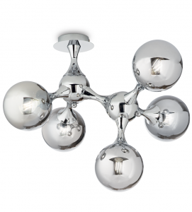 LAMPA SUFITOWA PLAFON IDEAL LUX NODI PL5 200484 DESIGNERSKI CHROM