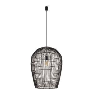 Czarna Lampa Wisząca Z Bambusa W Stylu Boho HAITI BLACK L 11168 Nowodvorski Lighting