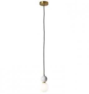 Lampa Wisząca Bilo II PL0137 Yaskr biały marmur G9