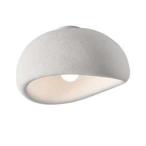 Dekoracyjny nowoczesny biały plafon lampa sufitowa designerski styl owalna STONE DN426-50C Step Into Design