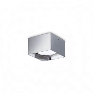 Nowoczesna Oprawa Sufitowa Chrom Kwadrat SPIKE PL1 328799 IDEAL LUX