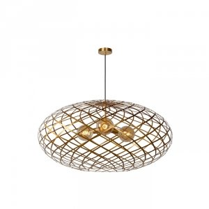 Lampa Wisząca Industrialna Złota WOLFRAM 21417/99/02 LUCIDE