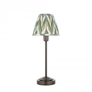 Klasyczna lampka stołowa nocna abażurowa kolorowa designerska uniwersalna Rise & Zigzag 120756 ENDON