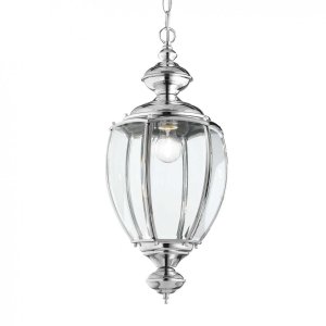 Lampa Wisząca Latarnia w Klasycznym Stylu Chrom NORMA IDEAL LUX 094786