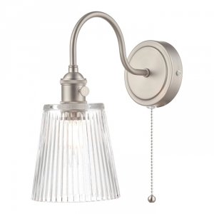 Chrom Kinkiet Ścienny Vintage Szklany Klosz HADANO HAD0761-05 DAR LIGHTING
