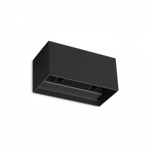 Kwadratowy Czarny Kinkiet Ścienny Ogrodowy LED ATOM 328676 IDEAL LUX