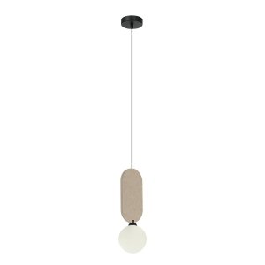 Nowoczesna beżowa lampa wisząca kula Lorenzo Italux PND-59815-1-BG
