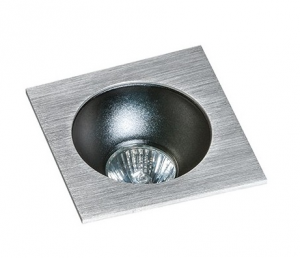 Nowoczesna oprawa podtynkowa kwardratowa alumininiowa + czarny HUGO 1 AZ1733 + AZ0823 Azzardo