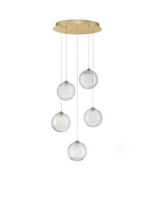 Lampa wisząca wielopunktowa LED ściemnialna okrągłe szklane designerskie kule 14,6cm nowoczesna ALBORA LE45744 Luces Exclusivas