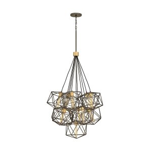 Lampa wisząca Astrid geometryczna 11 źródło światła odsłonięte żarówki HK-ASTRID-11P HINKLEY