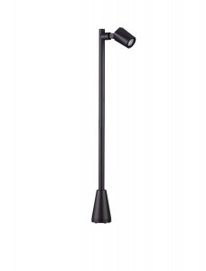 Lampa ogrodowa słupek aluminiowa czarna regulowana tuba minimalistyczna klasyczna wysoka możliwość ściemniania IP65 TRASERA LE75164 Luces Exclusivas
