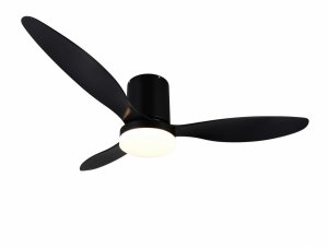 Nowoczesna lampa sufitowa z wiatrakiem LED czarna klasyczna minimalistyczna ściemnialna na pilota GÖTEBORG R64202132 Rl 