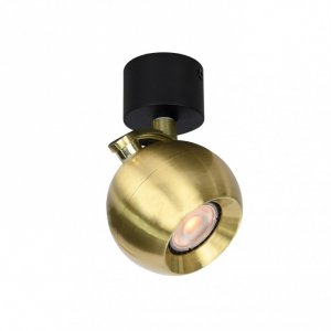 Czarna Oprawa Ścienno Sufitowa Mosiężny Reflektorek LAFIN SPL-45379-1R-BK-GD ITALUX