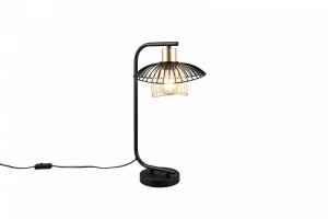 Lampka nocna stołowa czarna druciana rustykalna boho dekoracyjna na komodę LAURIS R56791032 Rl