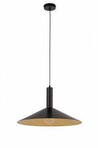 Lampa wisząca zwis pojedynczy talerz Capri S Sigma 41010 Czarny/złoty nad stół nad wyspę