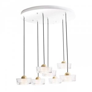 Nowoczesna Designerska Lampa Wisząca Złoty Element LIPARI P0544 MAXLIGHT