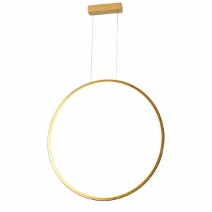 Lampa wisząca okrąg ring do łazienki Loop S PL0119-65-GD Yaskr złota IP44 LED 3000K