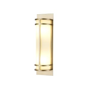 Nowoczesny kinkiet Fusion Feiss FE-FUSION2-PNBR Naturalny mosiądz w stylu Art Deco