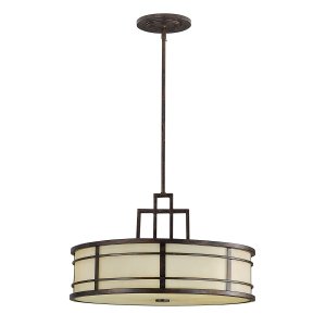 Lampa wisząca Fusion Feiss Grecki brąz w stylu Art Deco