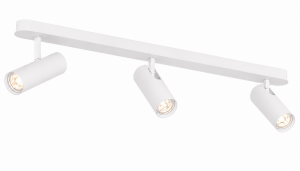 Lampa sufitowa liniowa z 3 reflektorami regulowana biała minimalistyczna uniwersalna LINCA 6368 Argon