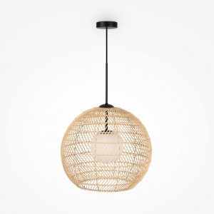Lampa wisząca designerska rustykalna metalowa jasny brąz nad stół do jadalni do salonu ozdobna Cane MAYTONI MOD204PL-01BG