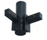 Czarny Element Mocujący Do Szyny Magnetycznej AZZARDO ALFA TRACK MAGNETIC MULTI-ANGLE CONNECTOR 2 AZ6482