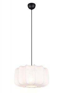 Lampa wisząca tkaninowa biała owalna industrialna minimalistyczna nowoczesna klasyczna nad stół do sypialni do salonu MADELINE R31971901 Rl