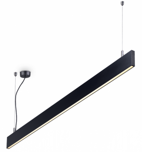 NOWOCZESNA LAMPA WISZĄCA LISTWA LED CZARNA IDEAL LUX LINUS SP BK 3000K 241975 BELKA LED OPRAWA BIUROWA