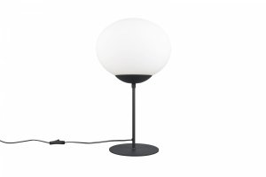 Czarna Dekoracyjna Lampka Stołowa Nocna Ze Szklanym Kloszem FOMENTO 563100132 TRIO