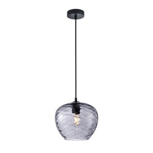 Lampa wisząca Italux Bresco PND-3033-1-BK-SG Niebieski Dymiony szkło 1xE27