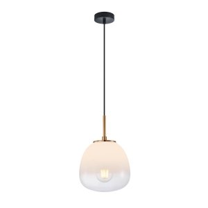 Lampa wisząca szklana dekoracyjna gradientowa biała w nowoczesnym stylu Antita PND-3650-1S-BRO-CW Italux