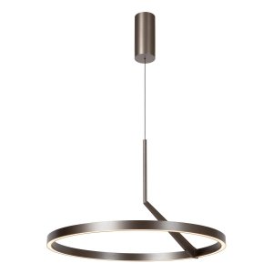 Lampa wisząca LED aluminiowa srebrna okrąg klasyczna minimalistyczna ściemnialna APPLAUSE 23400/60/15 Lucide