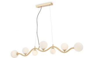 ZŁOTA DESIGNERSKA LAMPA WISZĄCA MAYTONI UVA MOD059PL-07G BIAŁE KULE