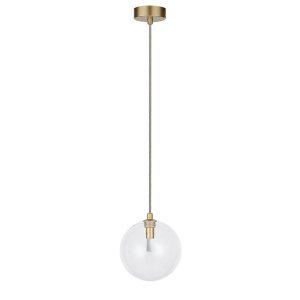 Złota molekularna lampa wisząca transparentny szklany klosz 15cm BUBBLES 1 AZ5954 + AZ5884 Azzardo 