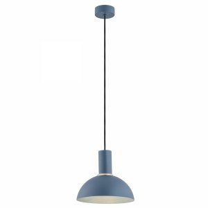 Nowoczesna prosta lampa wisząca granatowa kielich półkula stal designerska minimalistyczna granat SINES 4221 Argon