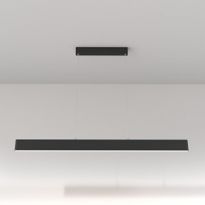 Minimalistyczna nowoczesna lampa wisząca LED listwa metalowa czarna regulacja wysokości Step MAYTONI P010PL-L30B4K